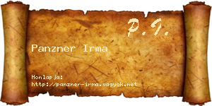 Panzner Irma névjegykártya